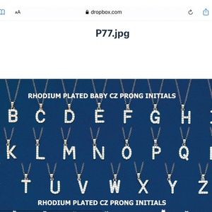 Sterling Silver Initial Pendant with 18” chain